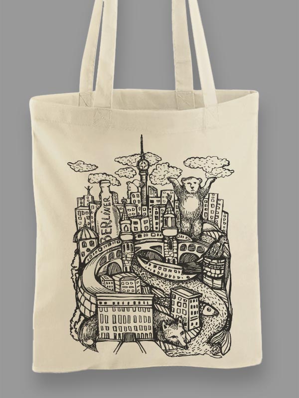 Tote Bag Berlin Original Studio Akzynth